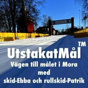UtstakatMål™ - Vägen till Vasaloppet och målet i Mora med skid-Ebba och rullskid-Patrik.
